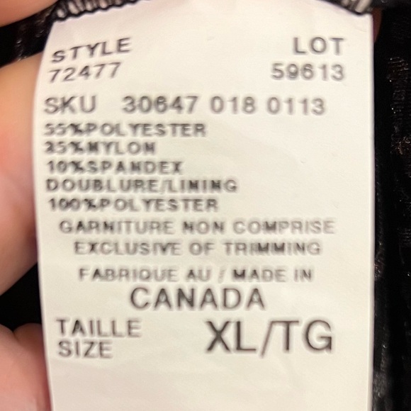 Le Chateau stretchy velvety top XL - Picture 5 of 5